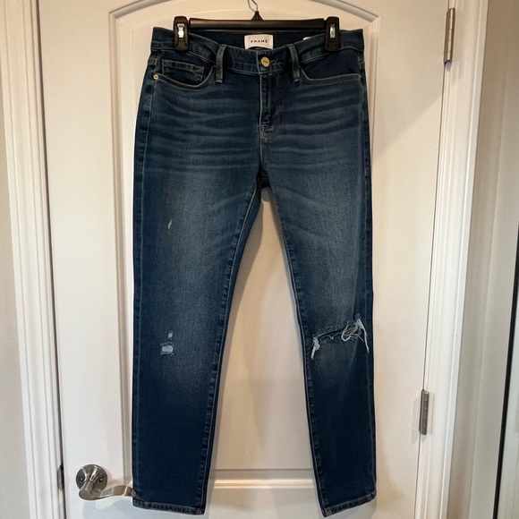 Frame Denim - Le Garçon Boyfriend Jeans - Size 26 - Distressed - Eaton - Picture 3 of 16